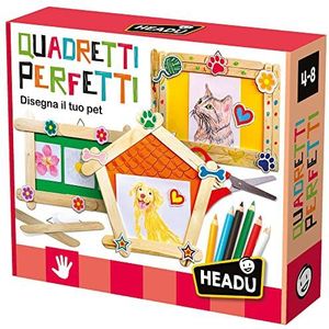 Headu Perfecte vierkanten teken je huisdier It53740 spel kunst en handwerk voor kinderen 4-8 jaar Made in Italy