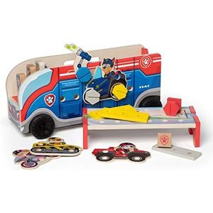 Melissa & Doug 33333 PAW Patrol Missiecruiser - Matchen & Bouwen Houten speelgoed Ontwikkelingsspeelgoed voor kinderen Creatief spelen 3+ Cadeau voor jongen en meisje
