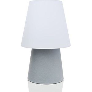 8 seasons design - klassieke moderne decoratieve lamp No. 1 Grey (60cm, LED, kleurverandering, afstandsbediening, dimbaar, IP44, lampenkap wit, voor huis en tuin) grijs