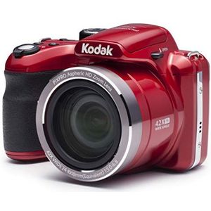 KODAK Pixpro AZ422 - Digitale bridgecamera (20 MP, 42-voudige optische zoom, HD-video, 3 inch LCD-monitor) rood