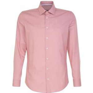 Seidensticker Zakelijk overhemd voor heren, slim fit, strijkvrij, kent-kraag, lange mouwen, 100% katoen, rood, 38