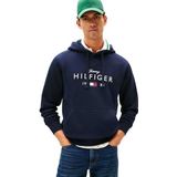 Tommy Hilfiger Mannen MERK LIEFDE BIG HILFIGER HOODIE MW0MW41427 Pullover Hoodie, BLAUW, XS, Blauw (Woestijnhemel), XS