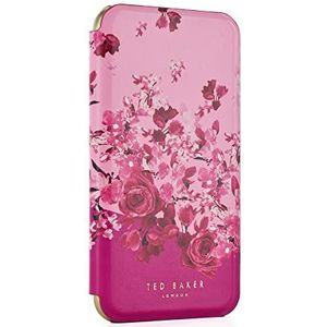 Ted Baker ALSTROM roze verspreide bloemen spiegel folio telefoonhoesje voor iPhone 11 goud omhulsel