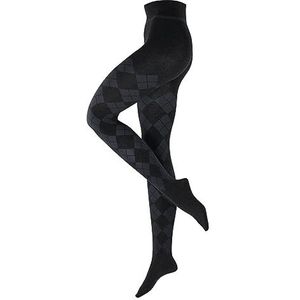 Burlington Dames Panty Elegant Essence W Ti katoen gedessineerd 1 paar, Grijs Anthracite Melange 3081, 36-38