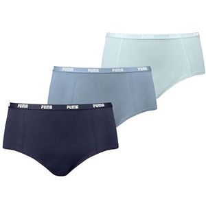 PUMA - Minishorts - Blauw - Damesondergoed - Set van 3
