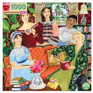 eeBoo 1000 stukjes Jane Austeen's Book Club-puzzel voor volwassenen van gerecycled karton met beroemde schrijvers-PZTJAB