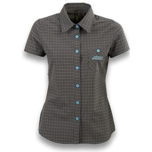 ANDE Arizona Dameshemd met korte mouwen, ademend, voor trekking en outdoor, Antraciet., XS