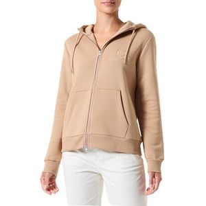 GANT REG Tonal Shield Zip Hoodie, Caramel Beige, S