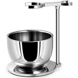 GRUTTI - Luxe Verchroomd Scheerapparaat en Borstelhouder - Scheerset - Geschikt voor Gillette Fusion