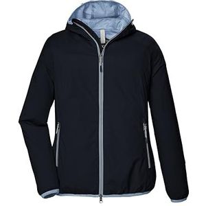 STOY Dames opvouwbare functionele jas/outdoorjas waterdicht met capuchon - grote maten STS 18 WMN JCKT, donkermarineblauw, 46, 43139-000
