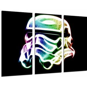 MULTI houten afdrukken Art Print Box ingelijste foto muur opknoping - Star Wars, Helm Army Darth Vader, (totale grootte: 38.4"" x 24.4""), ingelijst en klaar om op te hangen - ref. 26628