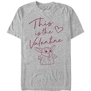 Star Wars Uniseks Dit Valentine Organic T-shirt met korte mouwen, grijs, gemêleerd, XXL