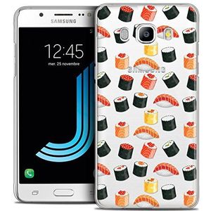Caseink - Beschermhoes voor Samsung Galaxy J5 2016 (J510) [Crystal HD Collectie Foodie Design Sushi - Rigide - Ultra dun - Gedrukt in Frankrijk]