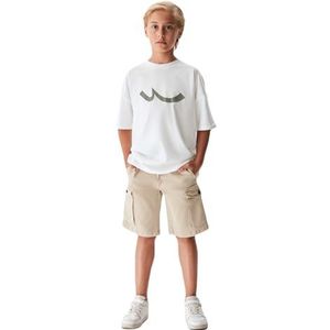 LTB Jeans Tekeze T-shirt voor jongens, Briljant White 14020, 176 cm