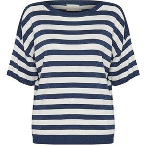 Kaffe - Gestreepte Trui met Glitterdetails - Veelkleurig - Dames