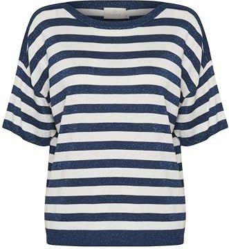 Kaffe - Gestreepte Trui met Glitterdetails - Veelkleurig - Dames