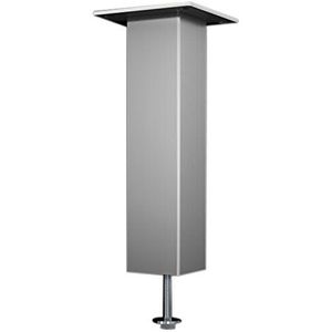 Bar-console CAPRI recht | 50x50 mm | aluminium zilver | hoogte: 170 mm | 1 stuk