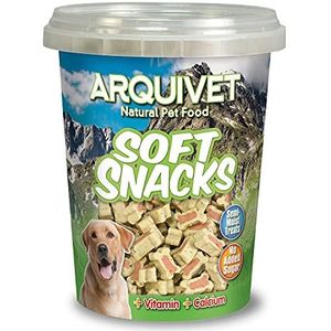 ARQUIVET Soft Snacks voor honden, botten, duo-zalm en rijst, verpakking 12 x 300 g, natuurlijke snacks voor honden van alle rassen, prijzen, beloningen, snoepjes voor honden