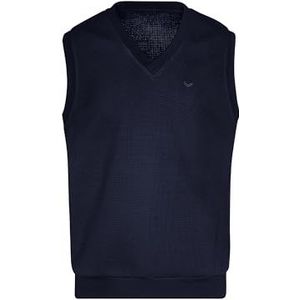 Trigema - Geborduurde Sweater - V-hals - 100% Katoen - Wafellook