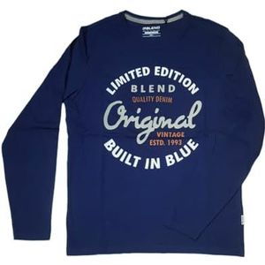 Blend Heren L/S T-shirt, 194024/Dress Blues, XXL