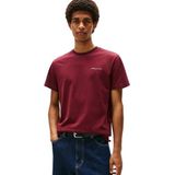 Tommy Jeans - Shirt - Bordeaux - Effen - Kwartmouw