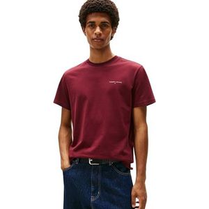 Tommy Jeans - Shirt - Bordeaux - Effen - Kwartmouw
