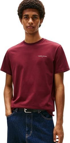 Tommy Jeans - Shirt - Bordeaux - Effen - Kwartmouw