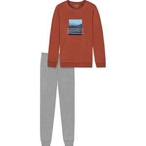 Schiesser Lange pyjamaset voor jongens van organisch katoen, meerkleurig 8, 140 cm