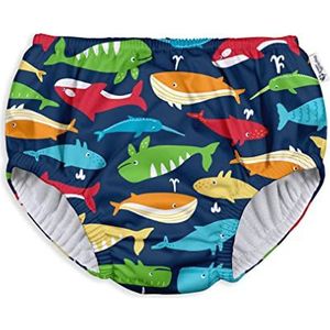 green sprouts - Eco pull-up zwemluier - Navy Whale League - 6mo (3-6m)