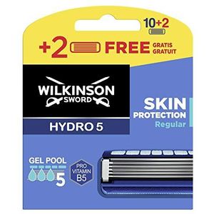 Wilkinson Sword Hydro 5 Skin Protect Regular scheermesjes voor heren, 10 + 2, 12 stuks