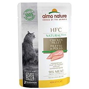 almo nature HFC Natural Plus Nat voor katten - Kippenfilet 55 g x 24 stuks, 1-pack (1 x 1,7 kg)