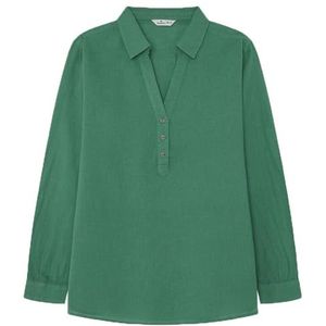 Springfield Dames Linnen Polo Style Shirt Businesshemd, Ivoor, 34, ivoor, 34