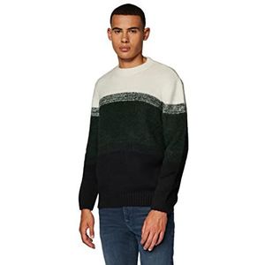 Mavi Heren Stripe Sweater Pullover Zwart, Medium, zwart, M