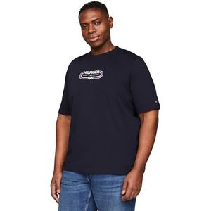Tommy Hilfiger Heren Bt-Hilfiger Track Graphic Tee-B S/S T-shirts, blauw, 4XL, woestijn hemel, 4XL grote maten tall