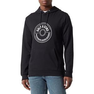 ONLY & SONS Onslamer Reg Interlock Sweatshirt met capuchon voor heren, zwart, XL