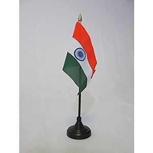 India Table Vlag 15x10 cm - Indian Desk Vlag 15 x 10 cm - gouden speerblad - AZ FLAG