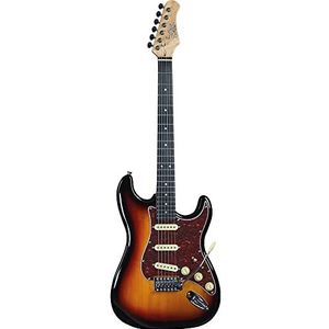 EKO S-300 SUNBURST, elektrische gitaar model Stratocaster 22 frets, kleur Sunburst