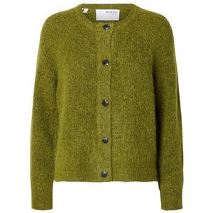 SELECTED FEMME Dames Slflulu Ls Knit Short Cardigan B Noos gebreide jas, Cardamom Seed, XS