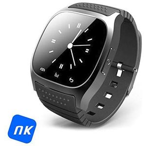 NK SmartWatch SW3139 Smartwatch, 0,5 g, display 1,4 inch, touchscreen, 230 mAh, resolutie 128 x 128, luidspreker, microfoon, Bluetooth 4.0, Android, zwart, zwart, pequeño