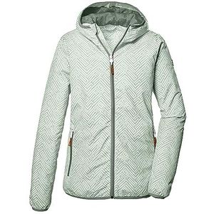 killtec Dames Functioneel jack met capuchon, opvouwbare outdoorjas KOS 69 WMN JCKT, light mint, 34, 41348-000