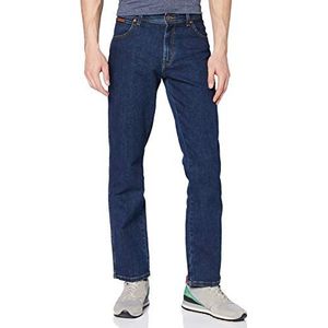 Wrangler Texas Contrast Straight Jeans voor heren, blauw (Darkstone 3009), 33W / 36L