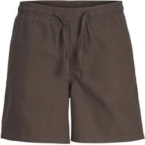 JACK & JONES Jpstjaiden Jjsummer Linen Blend Jogshort voor heren, bruin, S
