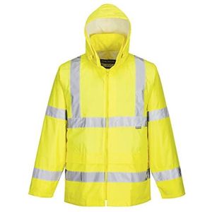 Portwest H440YERM Hi-Vis Rain Jacket, Yellow, Medium