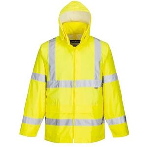 Portwest H440YERM Hi-Vis Rain Jacket, Yellow, Medium