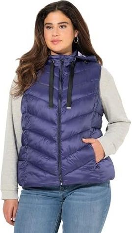 Ulla Popken - Hyprar - Gewatteerd Vest - Inkt Blauw - Waterafstotend