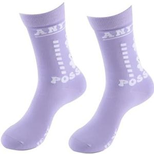 LILY MAJA 2 paar, uniseks katoenen sneaker sportsokken kalf sokken, kleurrijke casual sokken met patroon (model S300, EU40-44), lila, 40-44 EU