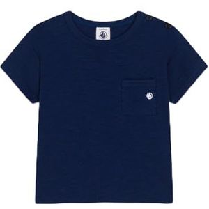 Petit Bateau T-shirt met korte mouwen voor jongens, Blauw, 24 Maanden