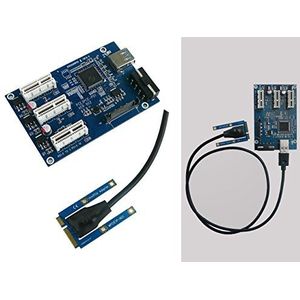 KALEA-INFORMATIQUE Riser Uitbreidingsadapter voor Mini PCIe-poort naar 3 PCI Express-poorten, met 1m snoer.