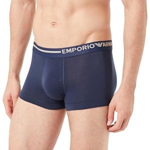 Emporio Armani Heren Heren Side Logo Trunks, marineblauw, M