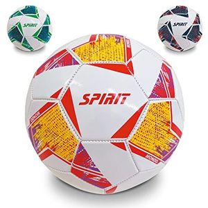 Mondo Toys voetbal naaibal SPIRIT - officieel product ter wereld - maat 5-300 g - 3 kleuren geel/groen/rood - 23034